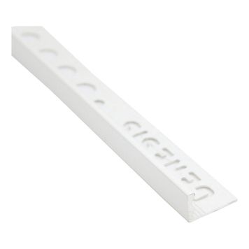 KAKELLIST GENESIS L-PROFIL VITLACKAD ALUMINIUM 10MM 2,5M