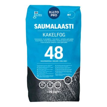FOGMASSA KIILTO KAKELFOG 48 KOLGRÅ 20KG