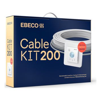 GOLVVÄRME EL EBECO CABLE KIT 200 100W 8,9M 0,6-1,3M²
