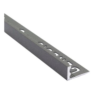 KAKELLIST GENESIS L-PROFIL ALUMINIUM MÖRK GRANIT 12MM 2,5M