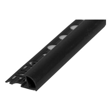 KAKELLIST RUND SVART PLAST 8 MM 2,5M