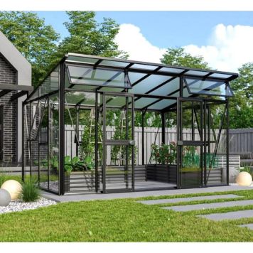 VÄXTHUS VITAVIA APHRODITE 11500 SVART ALU/GLAS/POLY 11,5M²