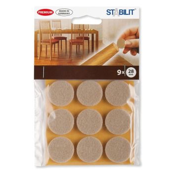 MÖBELTASSAR STABILIT 28MM BRUN 9ST