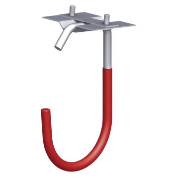 VÄGGKROK STABILIT PLASTBELAGD FÖRZINKAD STÅL 8X12,5CM