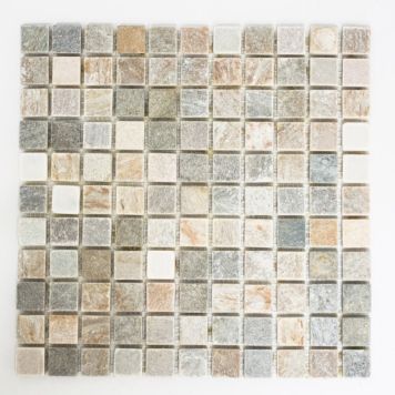 MOSAIK NATURSTEN QUARZIT BEIGE PRIS PER ARK