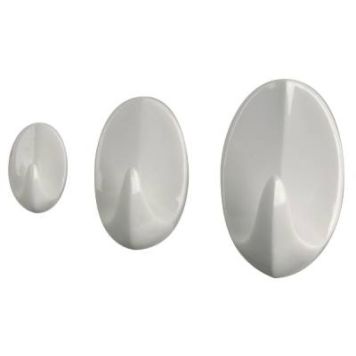 PLASTKROK MILLERS LITEN SJÄLVHÄFTANDE VIT 