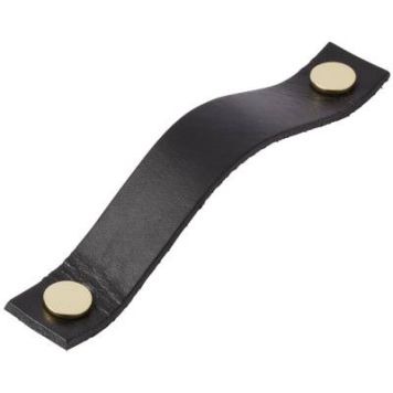 HANDTAG MILLERS FRODE LÄDER MÄSSING/KROM SVVART