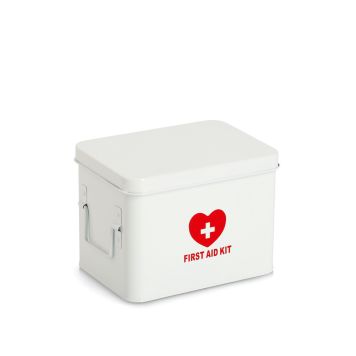 MEDICINLÅDA ZELLER METALL 22X16CM VIT