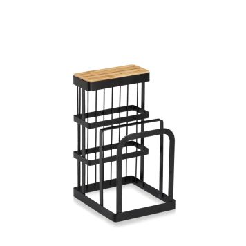 KNIVSTÄLL ZELLER MED SKÄRBRÄDA METALL/BAMBU