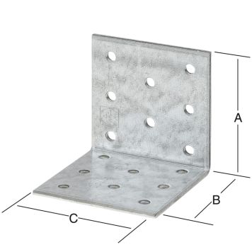 VINKELJÄRN VORMANN GALVANISERAD 60X60X60MM 20-PACK