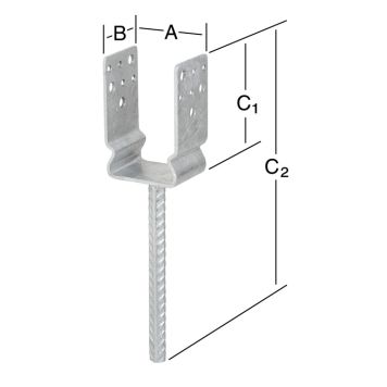 STOLPSKO VORMANN VARMFÖRZINKAD 71X60X125MM