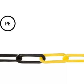 AVSPÄRRNINGSKEDJA CONACORD Ø6MM SVART/GUL PRIS PER M 