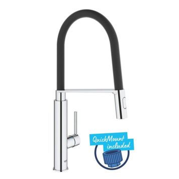 KÖKSBLANDARE GROHE FEEL KROM MED FLEXIBEL PIP UTAN DISKMASKINSAVSTÄNGNING