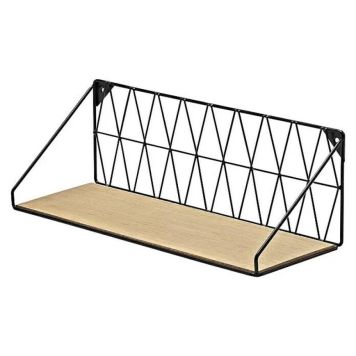 HYLLA DOLLE DIAMOND 400X120X130MM EK/SVART 