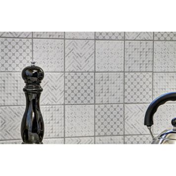 MOSAIK RETRO SQUARE GRÅ BLANK 9,7X9,7CM PRIS PER ARK