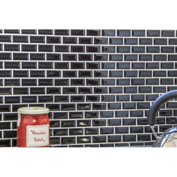 MOSAIK BRICK BOND DIAMOND UNI SVART 30X30CM PRIS PER ARK