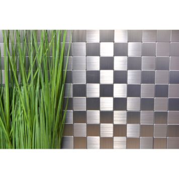 MOSAIK SJÄLVHÄFTANDE SQUARE METAL 30,5X30,5CM PRIS PER ARK