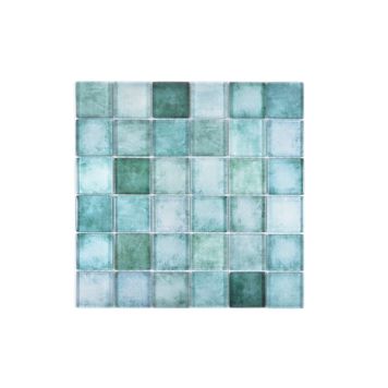 MOSAIK PLANET SQUARE MIX GREEN GLASS PRIS PER ARK