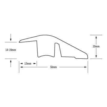 NIVÅLIST KÄHRS EK TORUM 58X20X2400MM