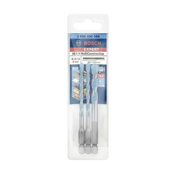 BORRSET BOSCH PROFESSIONAL MULTICONSTRUCTION HEX 3-DELAR