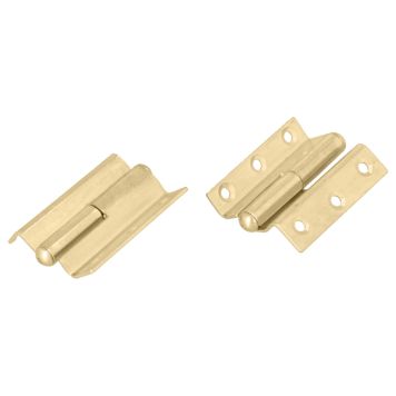 MÖBELGÅNGJÄRN STABILIT HÖGER 50X8MM MÄSSING 2-PACK
