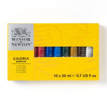 AKRYLFÄRG WINSOR & NEWTON GALERIA TUBSET 10X20ML