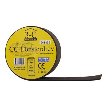 CC-FÖNSTERDREV 3-C STANDARD GUL 5M