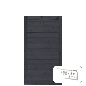 GRIND PLUS KLINK ENKEL MED BESLAG 100X163CM SVART