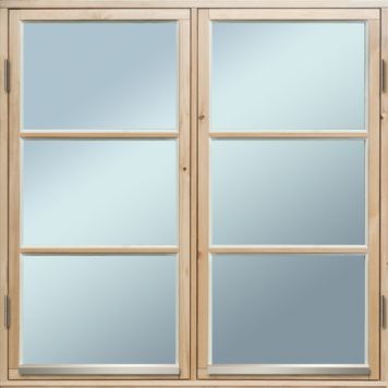 FÖNSTER SOLID ELEMENTS SIDOHÄNGT 12X12 S20 2-LUFT 1+1 OBEHANDLAT 
