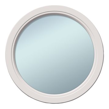 FÖNSTER SOLID ELEMENTS RUNT FAST 3-GLAS M6 590MM VITMÅLAT