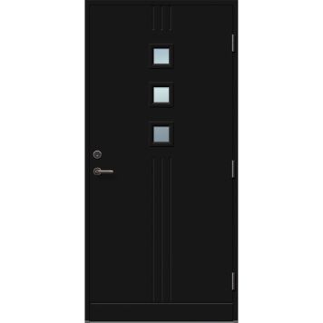 YTTERDÖRR SOLID ELEMENTS VISBY 10X21 HÖGER SVART