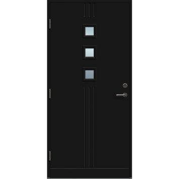 YTTERDÖRR SOLID ELEMENTS VISBY 10X21 VÄNSTER SVART