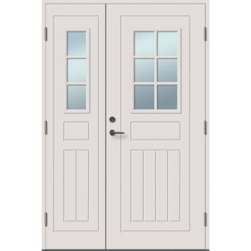 PARDÖRR SOLID ELEMENTS LUND M14X21 VIT HÖGER