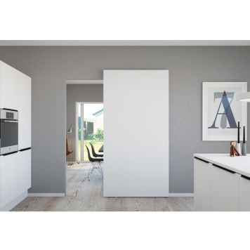 SKJUTDÖRR SKYLINE SLÄT 1080X2200MM MED UPPHÄNGNING