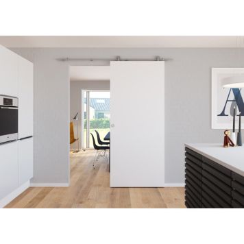 SKJUTDÖRR SLÄT M10X22 MED STÅLSKENA