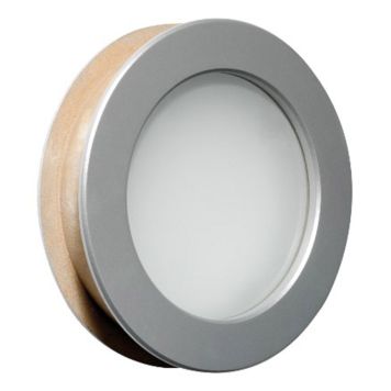 DEKORATIONSFÖNSTER ORUST SILVER Ø330 VIT FROST/KLAR