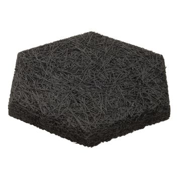AKUSTIKPANEL FIBROTECH HEXAGON BOX 289X250MM 18ST SVART 