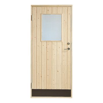 VARMFÖRRÅDSDÖRR VIBOSTUGAN 9X20 VÄNSTER RAK PANEL GLAS 18°