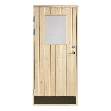 VARMFÖRRÅDSDÖRR VIBOSTUGAN 9X21 VÄNSTER RAK PANEL GLAS 18°