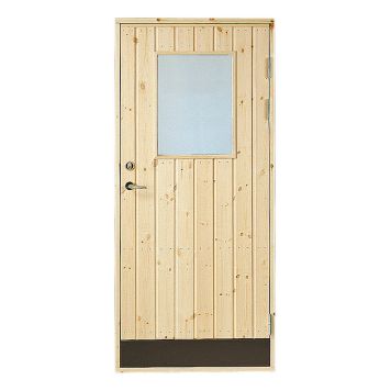 VARMFÖRRÅDSDÖRR JABO 9X20 VÄNSTER RAK PANEL GLAS 18°