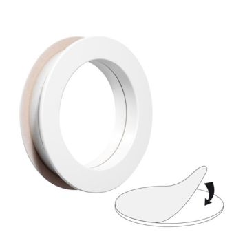 DEKORFÖNSTER ORUST VIT MDF Ø230MM KLART/FROSTAT GLAS