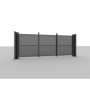 SIDOVÄGG GENUA ALLVIEW CUBUS L DUBBEL STÅL