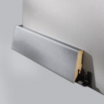 GOLVLIST LOGOCLIC TREND MDF ÄDELSTÅL 19X58X2600MM