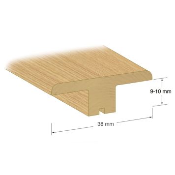 SKARVLIST NATUR MASSIV EK 2000X38MM 9-10MM