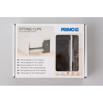 CLASSIC MONTERINGSCLIPS FÖR GOLVLIST EKFÄRGAD 