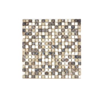 MOSAIK SQUARE CASTANAO/BIANCO 30,5X30,5CM PRIS PER ARK