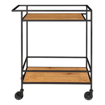 SERVERINGSVAGN LILA EK/SVART