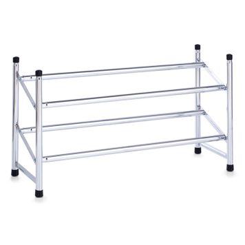 SKOHYLLA ZELLER 2 HYLLOR KROM 64-117X23X36 CM