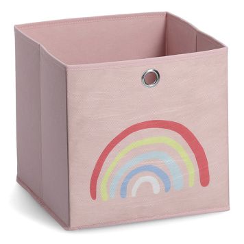 FÖRVARINGSKORG ZELLER ROSY REGNBÅGE 28X28 CM
