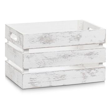 FÖRVARINGSLÅDA ZELLER TRÄ VIT 31X21X19,5 CM